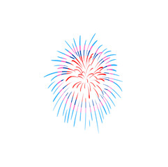 fireworks on the white background