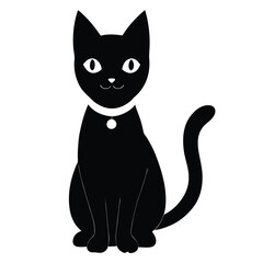 Fototapeta premium black and white cat