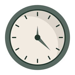 Clock set icon. Analog wall clock shows time tracking, daily schedule, punctuality, productivity, and working routine.