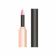 Obraz premium Lipstick tube and case vector illustration. vector image