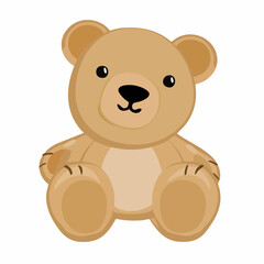 Obraz premium Cute cartoon teddy bear illustration. vector image