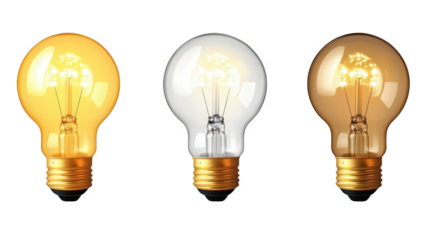 Three Vintage Edison Light Bulbs