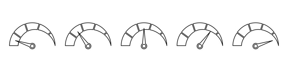 Speedometer, tachometer icon. Speed indicator sign. Internet car speed. Performance concept
