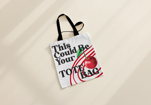 Stylish Mockup of a Simple Tote Bag 