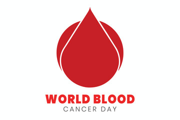 Obraz premium Simple vector of red ribbon for World Blood Cancer Day medical Illustration, world AIDS day awareness ribbon Concept