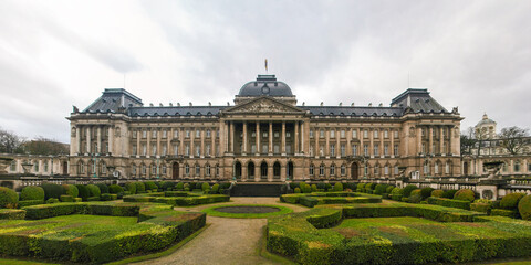 Royal Palace of Brussels and gardens in front of it