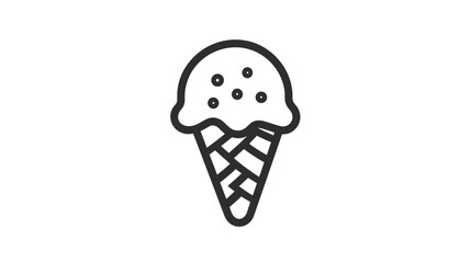 Ice cream cone with sprinkles for a delicious and refreshing dessert