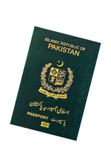 International passport of a citizen of Pakistan on a suitcase