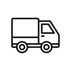 Vector illustration of a delivery truck icon for transportation and shipping