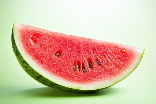 A fresh and delicious slice of watermelon fruit on display