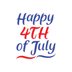 4th July Typography Vector Illustration and Calligraphy | Independence Day T-Shirt Design