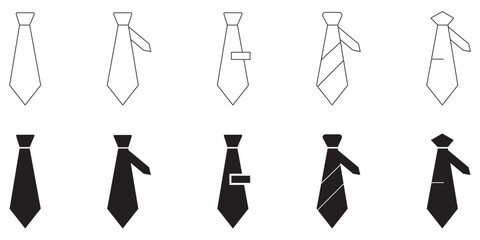 Business tie vector collection