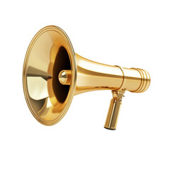 Golden megaphone announcement loud speaker communication sound
