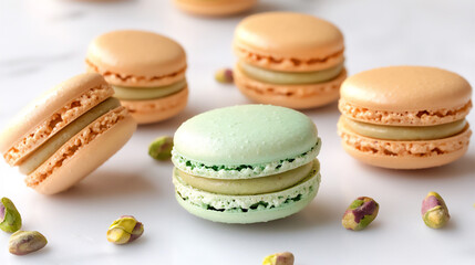 Fototapeta premium pistachio macarons