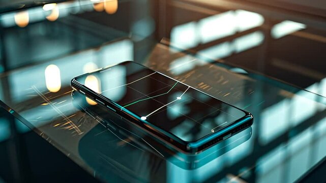 Smartphone liegt auf einem Tisch