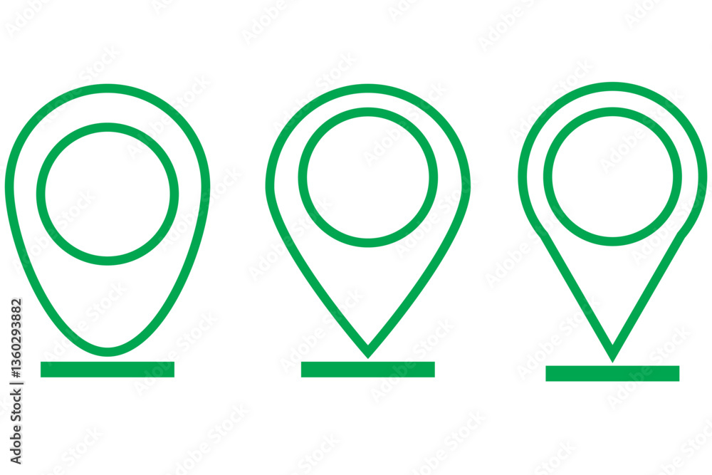 Poster location pin icon. map pin place marker. location icon. map marker pointer icon set. gps location sy