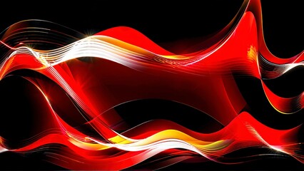 Abstract Red and Black Swirls: Dynamic Digital Art Background with Fluid Shapes and Vibrant Colors for Modern Design Projects