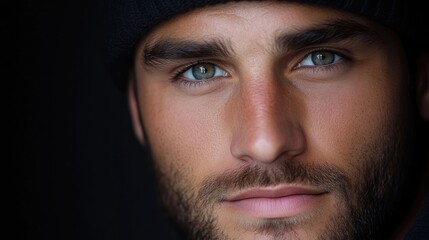 Close-up portrait of a man with intense gaze (20)