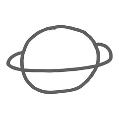 planet doodle icon