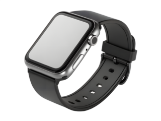 Closeup of black metal car brake pads isolated on a white background