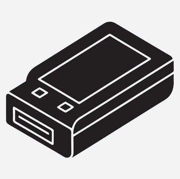 recommend clip art: sd card reader silhouette vector art illustration