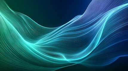 Abstract Blue Spiral with Flowing Energy Lines