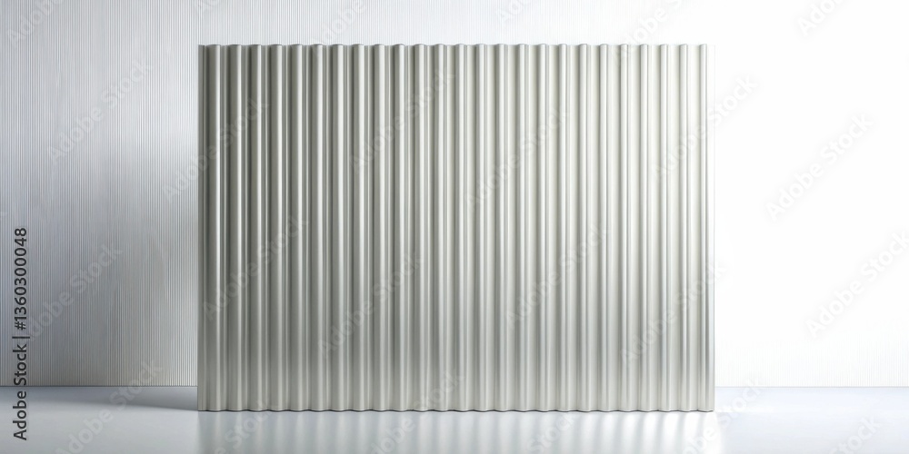 Poster abstract fluted panel room divider, elegant modern design element