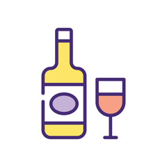 Wine  icon vector