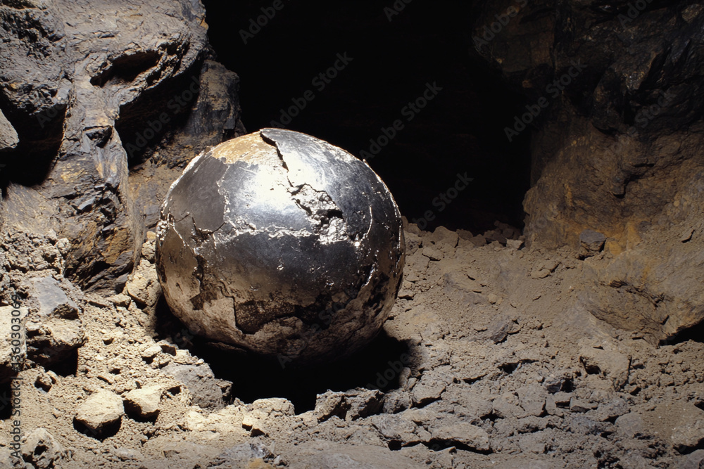 Aufkleber Uranium found during mining in underground location Generative AI