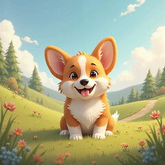 a cute cordi dog