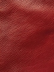 Fototapeta premium Red leather texture with delicate grain pattern