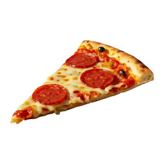 A delicious slice of pepperoni pizza