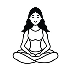 yoga girl vector