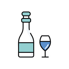 Wine vector icon stock illustration