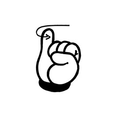 Finger gesture icon