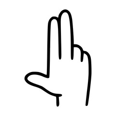 Finger gesture icon