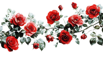 Beautiful Red Rose Garland Decoration