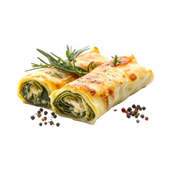 Artichoke cannelloni isolated on transparent background PNG