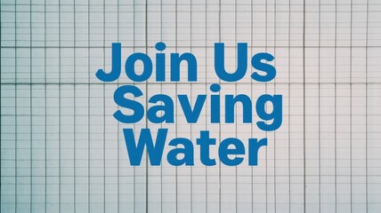 World water day with conservation and supply idea. Join us to conserve water with this impactful message.