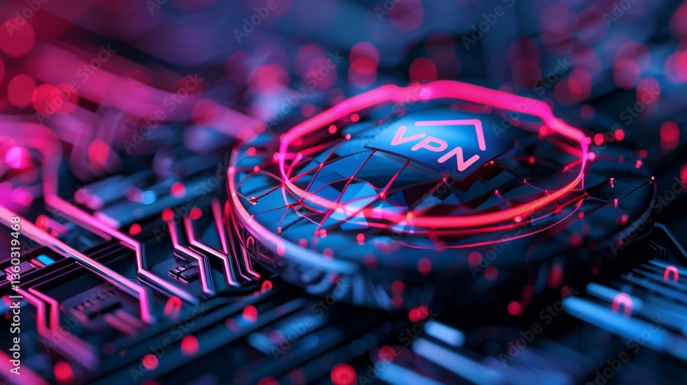 Poster enhancing online security with advanced ai technologies and vpn solutions for a safer internet exper