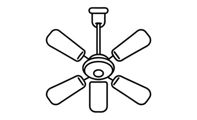 Ceiling fan top view silhouette, Celling fan icon, Air Fan vector silhouette, Celling fan icon clipart symbol 