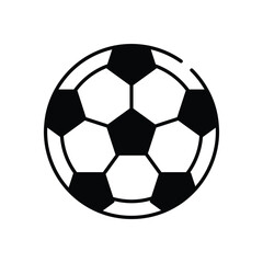 Fototapeta premium Football vector icon stock illustration