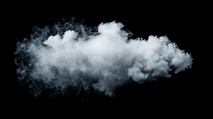 Smoky Cloud with Black Background.
