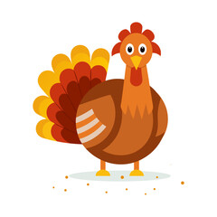 Vector illustration of a turkey