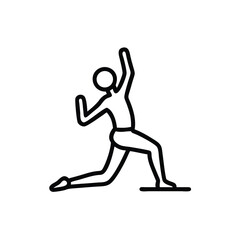 running yoga man silhouette