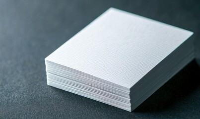 A crisp stack of pristine white paper is ready for printing business cards and invitations.
