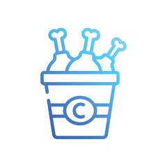 Chicken Leg icon vector