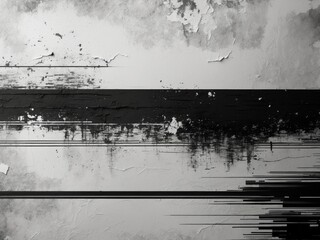 Fototapeta premium Abstract black white grunge texture background appears to distressed horizontal overlay
