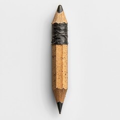 Well Used Pencil on White Background
