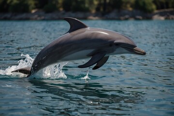 Fototapeta premium dolphin jumping out of water